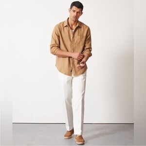 Todd Snyder x Baird McNutt Vintage Brown 100% Irish Linen Button Down Shirt